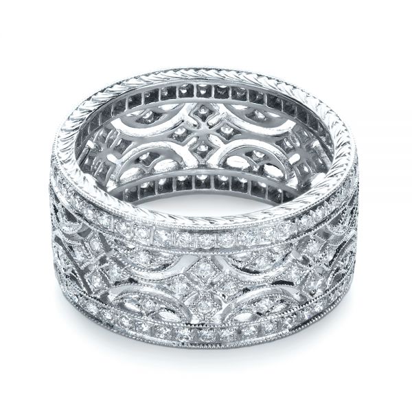  Platinum Platinum Diamond Women's Anniversary Band - Flat View -  1301