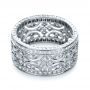 18k White Gold Diamond Women's Anniversary Band - Flat View -  1301 - Thumbnail