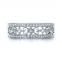 14k White Gold 14k White Gold Diamond Women's Anniversary Band - Top View -  1300 - Thumbnail