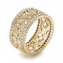 18k Yellow Gold 18k Yellow Gold Diamond Women's Anniversary Band - Three-Quarter View -  1301 - Thumbnail