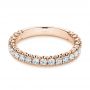 18k Rose Gold 18k Rose Gold Diamond Women's Wedding Band - Flat View -  105321 - Thumbnail