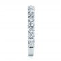 18k White Gold Diamond Women's Wedding Band - Side View -  105321 - Thumbnail