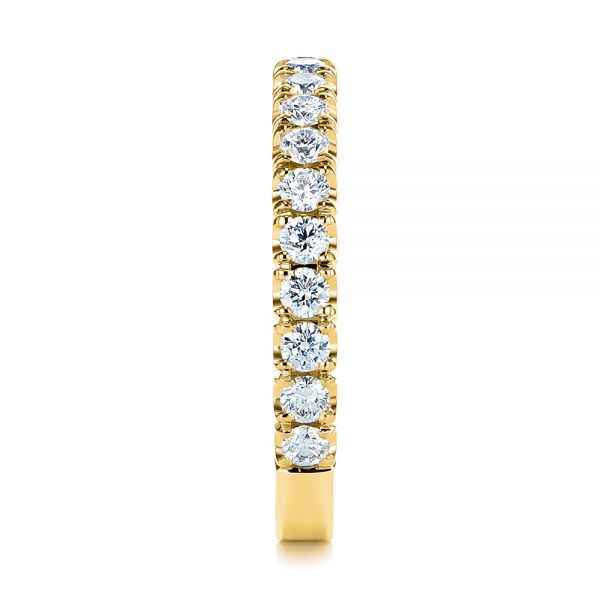 18k Yellow Gold 18k Yellow Gold Diamond Women's Wedding Band - Side View -  105321