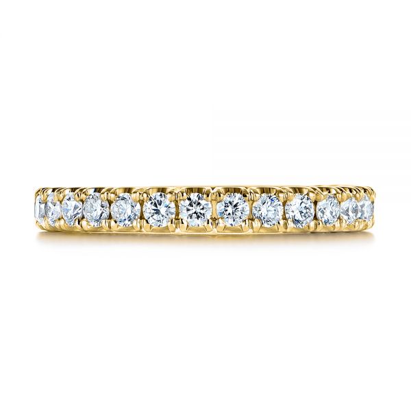 18k Yellow Gold 18k Yellow Gold Diamond Women's Wedding Band - Top View -  105321