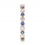 14k Rose Gold 14k Rose Gold Diamond And Blue Sapphire Stackable Eternity Band - Side View -  101894 - Thumbnail