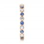 14k Rose Gold 14k Rose Gold Diamond And Blue Sapphire Stackable Eternity Band - Side View -  101894 - Thumbnail