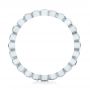 18k White Gold Diamond And Blue Sapphire Stackable Eternity Band - Front View -  101894 - Thumbnail