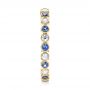 18k Yellow Gold 18k Yellow Gold Diamond And Blue Sapphire Stackable Eternity Band - Side View -  101894 - Thumbnail