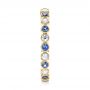 14k Yellow Gold 14k Yellow Gold Diamond And Blue Sapphire Stackable Eternity Band - Side View -  101894 - Thumbnail