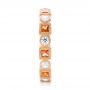 14k Rose Gold 14k Rose Gold Diamond And Orange Sapphire Stackable Eternity Band - Side View -  101910 - Thumbnail