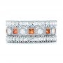 18k White Gold 18k White Gold Diamond And Orange Sapphire Stackable Eternity Band - Front View -  101910 - Thumbnail