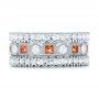 14k White Gold 14k White Gold Diamond And Orange Sapphire Stackable Eternity Band - Front View -  101910 - Thumbnail