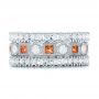  Platinum Platinum Diamond And Orange Sapphire Stackable Eternity Band - Front View -  101910 - Thumbnail