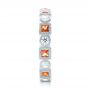 14k White Gold 14k White Gold Diamond And Orange Sapphire Stackable Eternity Band - Side View -  101910 - Thumbnail