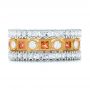 14k Yellow Gold 14k Yellow Gold Diamond And Orange Sapphire Stackable Eternity Band - Front View -  101910 - Thumbnail