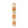 14k Yellow Gold 14k Yellow Gold Diamond And Orange Sapphire Stackable Eternity Band - Side View -  101910 - Thumbnail