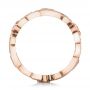 18k Rose Gold And 18K Gold 18k Rose Gold And 18K Gold Diamond And Pink Sapphire Organic Stackable Eternity Band - Front View -  101919 - Thumbnail