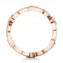 18k Rose Gold And 14K Gold 18k Rose Gold And 14K Gold Diamond And Pink Sapphire Organic Stackable Eternity Band - Front View -  101919 - Thumbnail