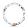 18k White Gold And 18K Gold Diamond And Pink Sapphire Organic Stackable Eternity Band - Front View -  101919 - Thumbnail