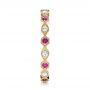 14k Yellow Gold 14k Yellow Gold Diamond And Pink Sapphire Stackable Eternity Band - Side View -  101898 - Thumbnail