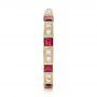 14k Yellow Gold 14k Yellow Gold Diamond And Ruby Stackable Eternity Band - Side View -  101915 - Thumbnail