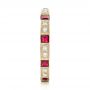 14k Yellow Gold 14k Yellow Gold Diamond And Ruby Stackable Eternity Band - Side View -  101915 - Thumbnail