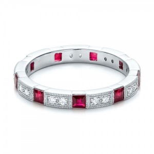 Ruby Stackable Aniversary Rings Anniversary Rings - Seattle & Bellevue - Joseph Jewelry