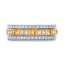 14k Rose Gold 14k Rose Gold Diamond And Yellow Sapphire Stackable Eternity Band - Front View -  101896 - Thumbnail