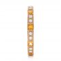 14k Rose Gold 14k Rose Gold Diamond And Yellow Sapphire Stackable Eternity Band - Side View -  101896 - Thumbnail