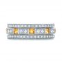18k White Gold 18k White Gold Diamond And Yellow Sapphire Stackable Eternity Band - Front View -  101896 - Thumbnail