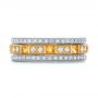 18k Yellow Gold Diamond And Yellow Sapphire Stackable Eternity Band - Front View -  101896 - Thumbnail