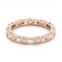 14k Rose Gold 14k Rose Gold Diamond In Filigree Wedding Band - Flat View -  102787 - Thumbnail