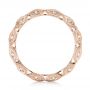 18k Rose Gold 18k Rose Gold Diamond In Filigree Wedding Band - Front View -  102787 - Thumbnail