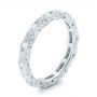 14k White Gold Diamond In Filigree Wedding Band