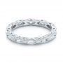 18k White Gold 18k White Gold Diamond In Filigree Wedding Band - Flat View -  102787 - Thumbnail