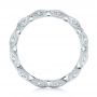 14k White Gold Diamond In Filigree Wedding Band - Front View -  102787 - Thumbnail