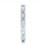 18k White Gold 18k White Gold Diamond In Filigree Wedding Band - Side View -  102787 - Thumbnail