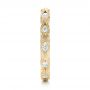 14k Yellow Gold 14k Yellow Gold Diamond In Filigree Wedding Band - Side View -  102787 - Thumbnail