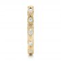 18k Yellow Gold 18k Yellow Gold Diamond In Filigree Wedding Band - Side View -  102787 - Thumbnail