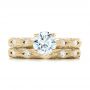 14k Yellow Gold 14k Yellow Gold Diamond In Filigree Wedding Band - Top View -  102787 - Thumbnail