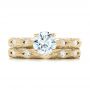 18k Yellow Gold 18k Yellow Gold Diamond In Filigree Wedding Band - Top View -  102787 - Thumbnail