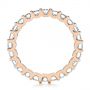 14k Rose Gold 14k Rose Gold Emerald Cut Diamond Eternity Wedding Band - Front View -  105313 - Thumbnail