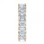 14k Rose Gold 14k Rose Gold Emerald Cut Diamond Eternity Wedding Band - Side View -  105313 - Thumbnail