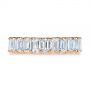 14k Rose Gold 14k Rose Gold Emerald Cut Diamond Eternity Wedding Band - Top View -  105313 - Thumbnail