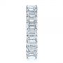 18k White Gold 18k White Gold Emerald Cut Diamond Eternity Wedding Band - Side View -  105313 - Thumbnail
