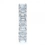 14k White Gold 14k White Gold Emerald Cut Diamond Eternity Wedding Band - Side View -  105313 - Thumbnail