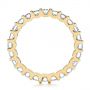 18k Yellow Gold 18k Yellow Gold Emerald Cut Diamond Eternity Wedding Band - Front View -  105313 - Thumbnail