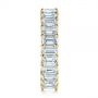 18k Yellow Gold 18k Yellow Gold Emerald Cut Diamond Eternity Wedding Band - Side View -  105313 - Thumbnail