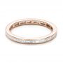 14k Rose Gold 14k Rose Gold Eternity Baguette Diamond Wedding Band - Flat View -  101868 - Thumbnail