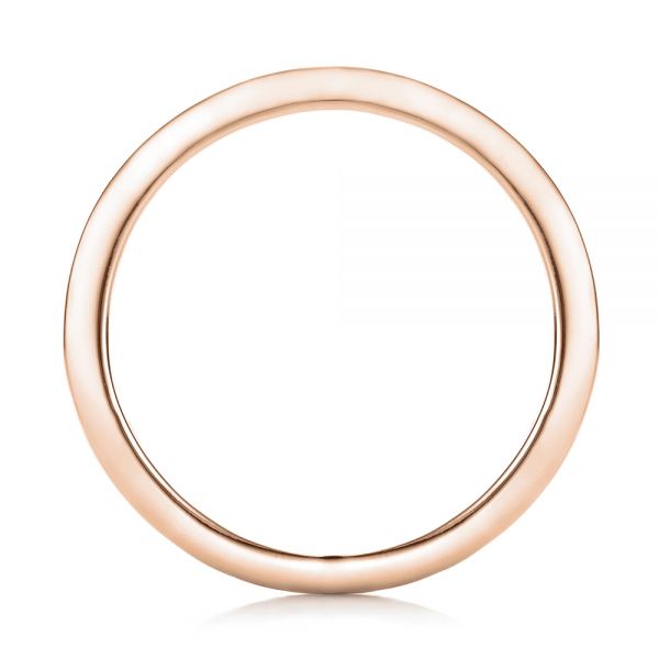 14k Rose Gold 14k Rose Gold Eternity Baguette Diamond Wedding Band - Front View - 101868